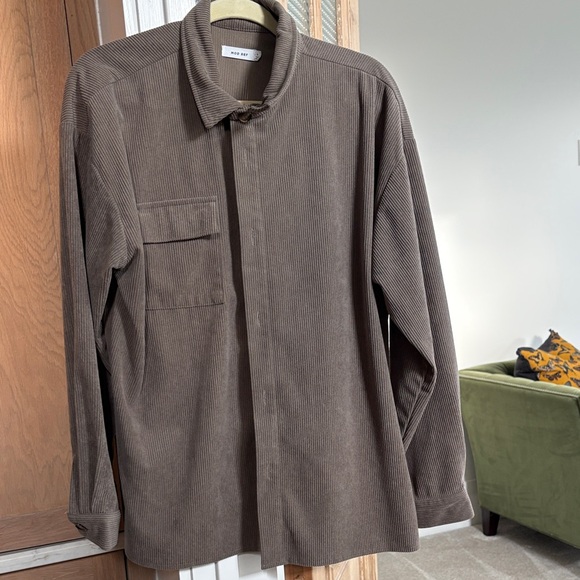 Mod Ref Dark Brown Corduroy Shirt Jacket - Picture 1 of 3